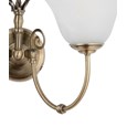 Kingswood Barley Twist Traditional Double Wall Light with Alabaster Glass