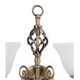 Kingswood Barley Twist Traditional Double Wall Light with Alabaster Glass