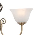 Kingswood Barley Twist Traditional Double Wall Light with Alabaster Glass