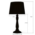 Camden Modern Candlestick Table Lamp with Cotton Pleated Shade - Cream & Gold