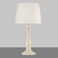 Camden Candlestick Table Lamp with Cotton Pleated Shade - Cream & Gold