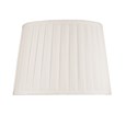 Camden Modern Candlestick Table Lamp with Cotton Pleated Shade - Cream & Gold