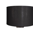 Arezo Black Glass Cylinder Table Lamp CW Gold Lined Black Shade