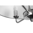Korus Ceiling Chain 3 Light Satin Silver Finish Matching Modern Grey Shade