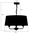 Korus Ceiling Chain 3 Light Satin Silver Finish Matching Modern Grey Shade