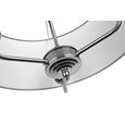 Korus Ceiling Chain 3 Light Satin Silver Finish Matching Modern Grey Shade