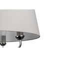 Korus Ceiling Chain 3 Light Satin Silver Finish Matching Modern Grey Shade