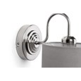 Korus Modern Silver Wall Light with Grey Cylinder Shade - Uplight/Downlight