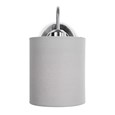 Korus Modern Silver Wall Light with Grey Cylinder Shade - Uplight/Downlight