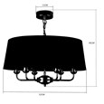 Korus 6 Ceiling Light with Grey Shade