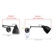 Noir Industrial Swing Arm Wall Light Black Adjustable with Rocker Switch