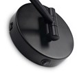 Noir Industrial Swing Arm Wall Light Black Adjustable with Rocker Switch
