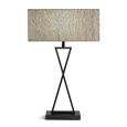 X Statement Table Lamp Black CW Blue Shade