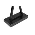 Large X Style Modern Rectangle Statement Table Lamp with Natural Shade - Black