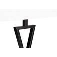 Large X Modern Rectangle Statement Table Lamp with Ivory White Shade - Black