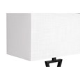 Large X Modern Rectangle Statement Table Lamp with Ivory White Shade - Black