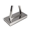Large X Style Modern Rectangle Statement Table Lamp with Blue Shade - Silver