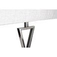 Large X Style Modern Rectangle Statement Table Lamp with Grey Shade - Silver