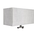 Large X Style Modern Rectangle Statement Table Lamp with Grey Shade - Silver