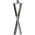 Large X Style Modern Rectangle Statement Table Lamp with Grey Shade - Silver
