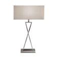 Large X Style Modern Rectangle Statement Table Lamp with Grey Shade - Silver