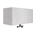 Large X Modern Rectangle Statement Table Lamp with Grey Shade - Antique Brass