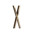 Large X Modern Rectangle Statement Table Lamp with Natural Shade - Antique Brass