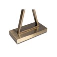 Large X Modern Rectangle Statement Table Lamp with Natural Shade - Antique Brass
