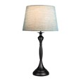 Messini Large Black Elegant Candlestick Table Lamp with Blue Gold Shade