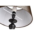 Messini Black Table Lamp with Dark Charcoal Shade
