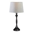 Messini Black CW Grey Linen Shade Table Lamp