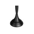 Messini Large Black Elegant Candlestick Table Lamp with Ivory Linen Shade