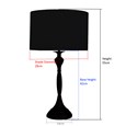 Messini Black Table Lamp - White String Shade