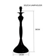 Messini Large Black Elegant Candlestick Table Lamp Base Only