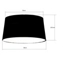 Tapered Beige Large Ceiling Light Lamp Shade - 40cm - Shade Only