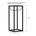 Quattro Modern Matt Black Frame Ceiling Pendant - Shade Only