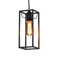 Quattro Modern Matt Black Frame Ceiling Pendant - Shade Only