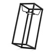 Quattro Modern Matt Black Frame Ceiling Pendant - Shade Only