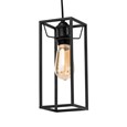 Quattro Modern Matt Black Frame Ceiling Pendant - Shade Only
