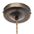 Stockborough Twisted Cable Ceiling Pendant Light - Antique Brown