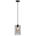 Kassel Matt Black Modern Designer Ceiling Pendant with Clear Glass Shade