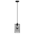 Kassel Matt Black Modern Designer Ceiling Pendant with Clear Glass Shade