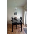 Kassel Matt Black Modern Designer Ceiling Pendant with Clear Glass Shade