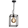 Chapel Matt Black Industrial Style Pendant Cage with Chain