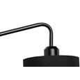 Stratton Matt Black Swing Arm Switched Wall Light with Matching Shade