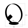 Hoople Matt Black Industrial Hoop Table Lamp