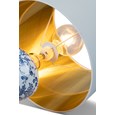 Hepburn Large Ceramic Table Lamp with White Gold Shade - Blue Print, Brass