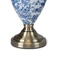 Hepburn Large Ceramic Table Lamp with Matching Shade - Modern White, Blue, Brass