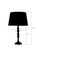 Bergen Slimline Antique Brass Candlestick Table Lamp w/ Gold Linen Shade