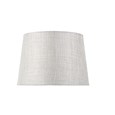 Bergen Slimline Silver Chrome Candlestick Table Lamp with Grey Linen Shade